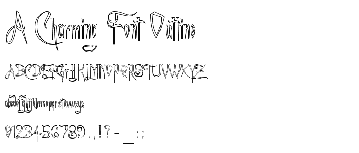 A Charming Font Outline police
